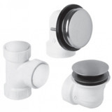 Mountain Plumbing Soft Toe Touch Bath Waste & Overflow Kit - Biscuit - BDWUNVP/BT