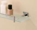 Valsan Braga 67665ES 19 11/16" Glass Shelf - Satin Nickel