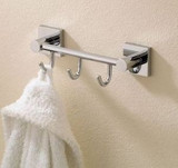 Valsan Braga 67613ES Triple Prong Robe Bathroom Hook - Satin Nickel