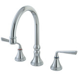 Kingston Brass Two Handle Widespread Kitchen Faucet & Brass Side Spray - Polished Chrome KS2791ZLLS