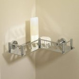 Valsan Essentials 53609CR L-Shaped Shower Shelf / Basket  - Chrome