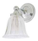 Valsan Ritz 30952NI Bathroom Wall Light W/Clear Tulip Glass Shade - Polished Nickel