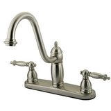 Kingston Brass Two Handle Widespread Kitchen Faucet - Brushed Nickel KB7118TLLS