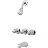 Price Pfister Three Handle Tub & Shower Faucet -Chrome - LG01-3110