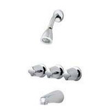 Price Pfister Three Handle Tub & Shower Faucet - Chrome - LG01-3180