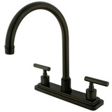 Kingston Brass Two Handle Widespread Kitchen Faucet - Oil Rubbed Bronze KS8795CMLLS