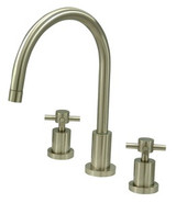 Kingston Brass Two Handle Widespread Kitchen Faucet - Brushed Nickel KS8728DXLS