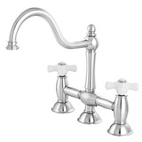 Kingston Brass Two Handle Widespread Kitchen Faucet - Polished Chrome KS3781PX