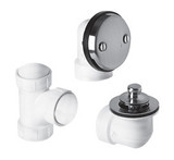 Mountain Plumbing Brass Lift & Turn Bath Waste & Overflow Plumber"s Half Kit - Polished - BDWPLTP/PVD