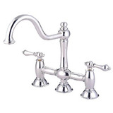 Kingston Brass Two Handle Widespread Kitchen Faucet - Polished Chrome KS3781AL