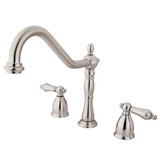 Kingston Brass Two Handle Widespread Kitchen Faucet - Brushed Nickel - KB1798ALLS