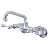 Kingston Brass Two Handle Wall Mount Kitchen Faucet - Polished Chrome KS313C