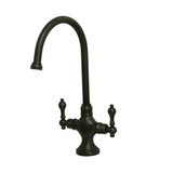 Kingston Brass Two Handle Single Hole Kitchen Faucet - Oil Rubbed Bronze - KS1765ALLS