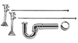 Mountain Plumbing Lav Sweat Valve Supply Kit W/New England/ Massachusetts P Trap - Satin Chrome - MT8120X-NL/SC