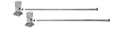 Mountain Plumbing Square Handle Lavatory Angle Supply Kit - Satin Chrome - MT5931-NL/SC
