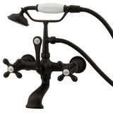 Kingston Brass Wall Mount Clawfoot Tub Filler Faucet with Hand Shower - Oil Rubbed Bronze CC557T5