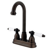 Kingston Brass Two Handle 4" Centerset Bar Faucet - Oil Rubbed Bronze KB3495PL