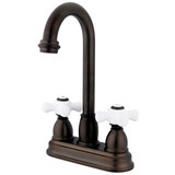 Kingston Brass Two Handle 4" Centerset Bar Faucet - Oil Rubbed Bronze KB3495PX