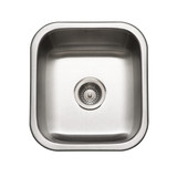 Hamat ASPECT 16 1/4" x 17 15/16" Square Undermount Bar-Prep Sink & Strainer - Stainless Steel