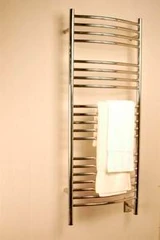 Amba Jeeves Model D Curved Electric Heated Towel Warmer - Polished Stainless - 20-1/2" W x 52-3/4" H - DCP