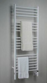 Amba Jeeves Model D Straight Electric Heated Towel Warmer - White - 20-1/2" W x 52-3/4" H - DSW