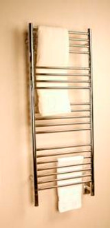 Amba Jeeves DSP-20 D Straight Electric Heated Towel Warmer -Polished Stainless - 20-1/2" W x 52-3/4" H