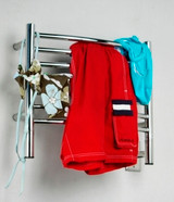 Amba Jeeves Model H Curved Electric Heated Towel Warmer - Polished Stainless - 20-1/2" W x 18" H - HCP