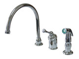 Kingston Brass Single Handle Kitchen Faucet & Side Spray - Polished Chrome KB3811BLSP