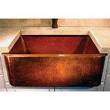 LinkaSink C020 WC 30" Copper Farm House Kitchen Sink - Weathered Copper