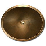 Linkasink BR005 WB 18.5" x 15" x 7" Bronze Oval Undermount or Drop In Lav Sink - Satin Nickel