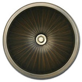 Linkasink BR004 P 17" Bronze Large Fluted Undermount or Drop In Lav Sink - Polished Nickel