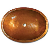 Linkasink C023 DB 17.5" X 14" Small Oval Lav Copper sink - Dark Bronze