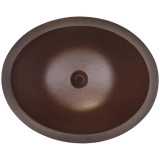 Linkasink C023 DB 17.5" X 14" Small Oval Lav Copper sink - Dark Bronze