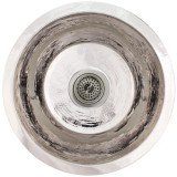 LinkaSink C017 PN 3 1/2" Drain Small Flat Bottom 16" X 7" Lav Copper Sink - Polished Nickel