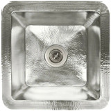 LinkaSink C007 SN 1 1/2" Drain Large 20" Square Lav Copper Sink - Satin Nickel