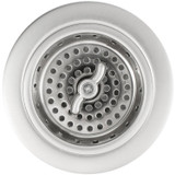 Linkasink D003 SN 3 1/4" Spin and Turn Basket Strainer - Satin Nickel