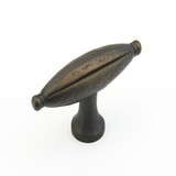 Schaub 253-ABZ Siena Large oval Door Knob 1-7/8" - Ancient Bronze