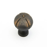 Schaub 250-ABZ Siena Round Door Knob 1-3/8" diam - Ancient Bronze