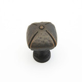 Schaub 251-ABZ Siena Square Door Knob 1-1/2" diam - Ancient Bronze