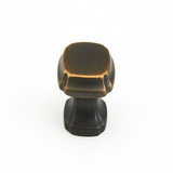 Schaub Empire Square Door Knob 1-3/8" diam - Ancient Bronze - 882-ABZ