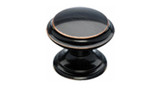 Top Knobs Bath Stratton M1591 1 3/8" Flat Cabinet Door Knob - Tuscan Bronze Base