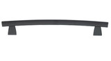 Top Knobs Arched 12" Center to Center Appliance Pull, Flat Black - TK7BLK