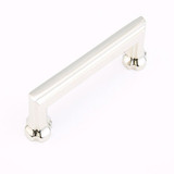 Schaub Empire Door Pull 4" cc - Polished Nickel - 877-PN