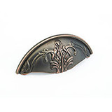 Schaub 872-MiBZ Corinthian Cup Door Pull 3" cc - Michelangelo Bronze