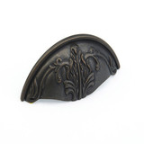 Schaub Corinthian Cup Door Pull 3" cc - Ancient Bronze - 872-ABZ