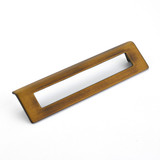 Schaub Finestrino Door Pull Angled Rectangle 160 mm cc - Burnished Bronze - 451-BRBZ