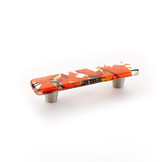 Schaub Ice Glass Door Pull 3" cc - Orange Confetti - 30-COO