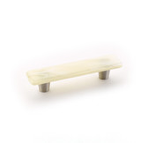 Schaub 30-IVS Ice Glass Door Pull 3" cc - Ivory Silk