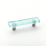 Schaub Ice Glass Door Pull 3" cc - Aqua Pearl - 30-PAQ