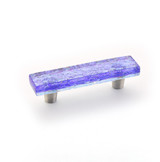 Schaub Ice Glass Door Pull 3" cc - Blue Pearl - 30-PBL
